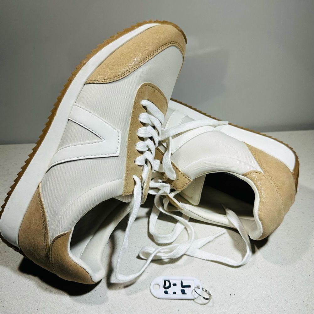 MIA Women's Cream and White Trainers 9 - Picture 1 of 8